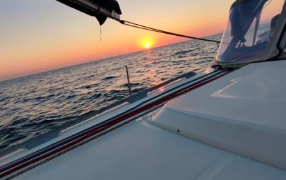 puesta sol velero